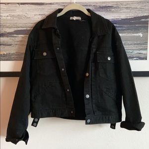 current/elliott black jean jacket